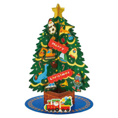 Japan Sanrio 3D Greeting Card - Christmas Tree & Train