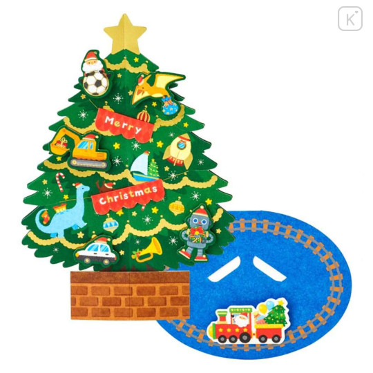 Japan Sanrio 3D Greeting Card - Christmas Tree & Train - 2