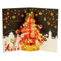 Japan Sanrio 3D Greeting Card - Christmas Tree Japanese Lucky Style - 3