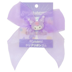 Japan Sanrio Satin Ribbon Bow Ponytail Holder - Kuromi