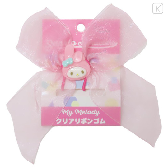 Japan Sanrio Satin Ribbon Bow Ponytail Holder - My Melody - 1