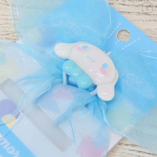 Japan Sanrio Satin Ribbon Bow Ponytail Holder - Cinnamoroll - 2