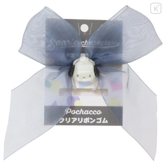 Japan Sanrio Satin Ribbon Bow Ponytail Holder - Pochacco - 1