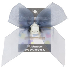 Japan Sanrio Satin Ribbon Bow Ponytail Holder - Pochacco