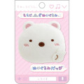 Japan San-X Plush Badge - Sumikko Gurashi / Emoji Shirokuma Polar Bear - 1