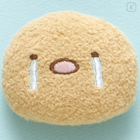 Japan San-X Plush Badge - Sumikko Gurashi / Emoji Tonkatsu Fried Pork Cutlet - 2