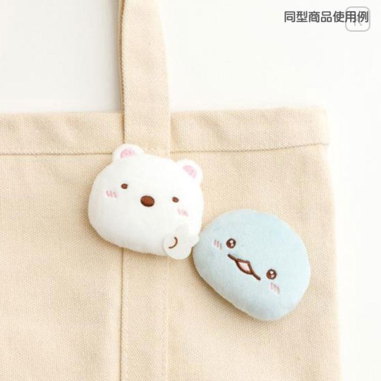 Japan San-X Plush Badge - Sumikko Gurashi / Emoji Tonkatsu Fried Pork Cutlet - 4