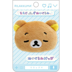 Japan San-X Plush Badge - Rilakkuma : Emoji Sleep