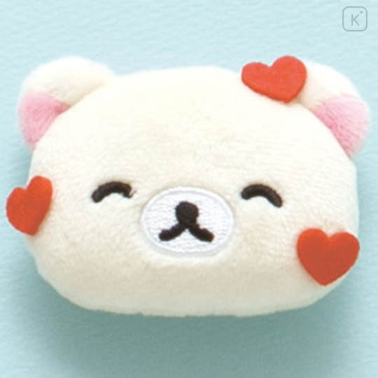 Japan San-X Plush Badge - Korilakkuma : Emoji Heart - 2