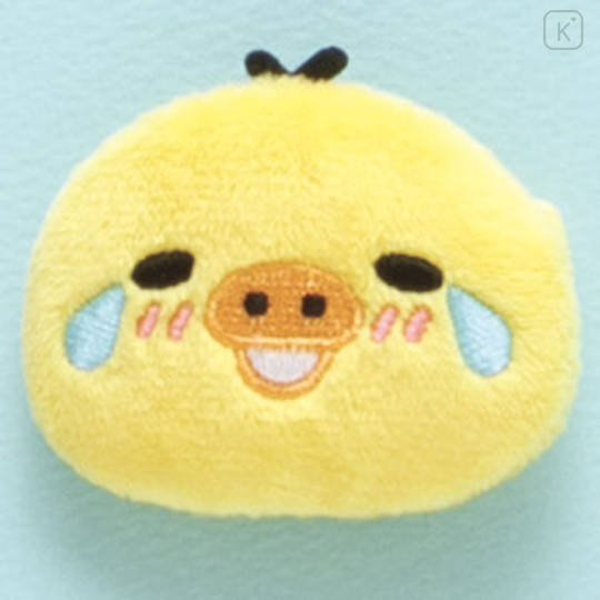 Japan San-X Plush Badge - Kiiroitori : Emoji Cry - 2