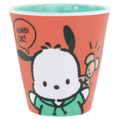 Japan Sanrio Melamine Tumbler - Pochacco / Ok Orange Green