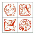 Japan Pokemon Mini Stamp Chop - Charmander Evolution - 2