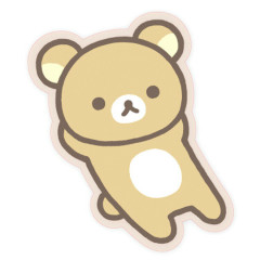 Japan San-X Fluffy Embroidery Sticker For Cloth Surface - Rilakkuma / Lay Back