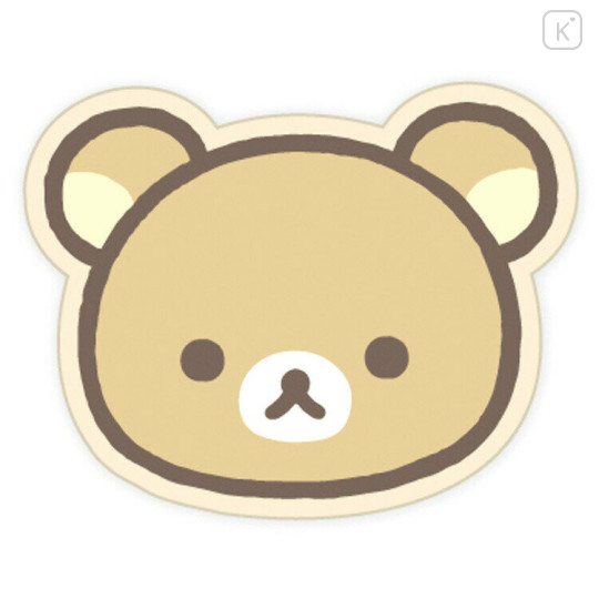 Japan San-X Fluffy Embroidery Sticker For Cloth Surface - Rilakkuma / Face - 1