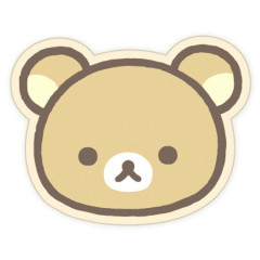 Japan San-X Fluffy Embroidery Sticker For Cloth Surface - Rilakkuma / Face