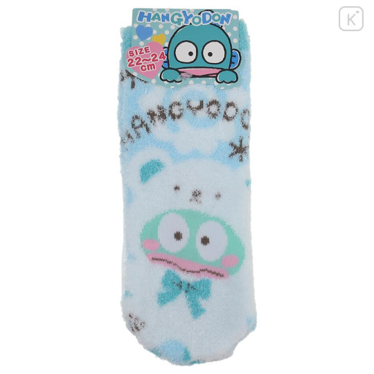 Japan Sanrio Fluffy Socks - Hangyodon / Bear - 1