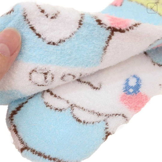 Japan Sanrio Fluffy Socks - Cinnamoroll / Hug Me - 2