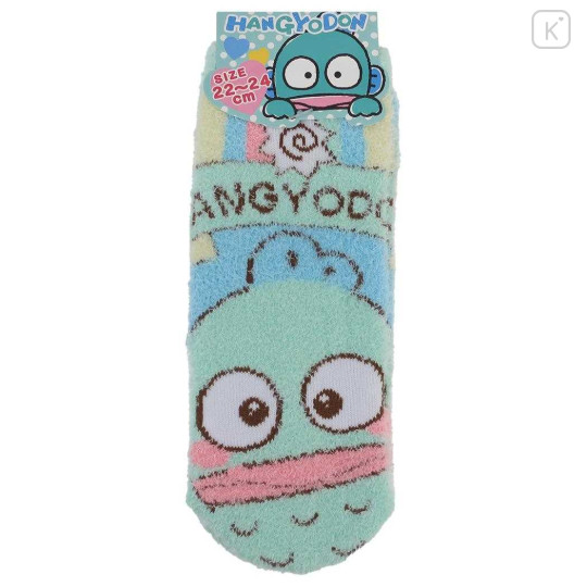 Japan Sanrio Fluffy Socks - Hangyodon / Hug Me - 1