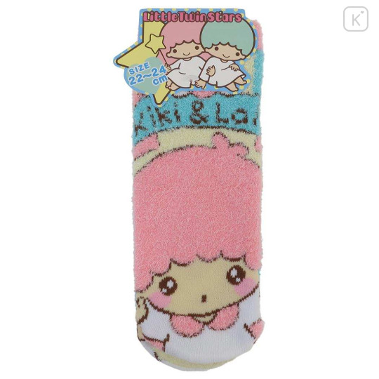 Japan Sanrio Fluffy Socks - Little Twin Stars / Hug Me - 1