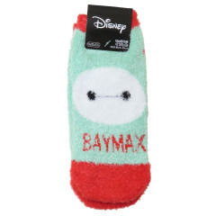 Japan Disney Fluffy Socks - Baymax / Green Red