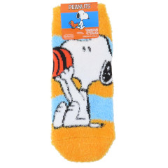 Japan Peanuts Fluffy Socks - Snoopy / Orange Blue