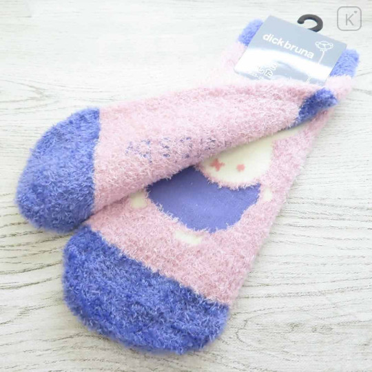 Japan Miffy Fluffy Socks - Miffy / Purple Pink - 2