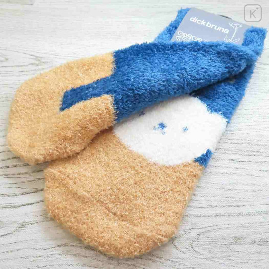 Japan Miffy Fluffy Socks - Boris Navy Beige - 2