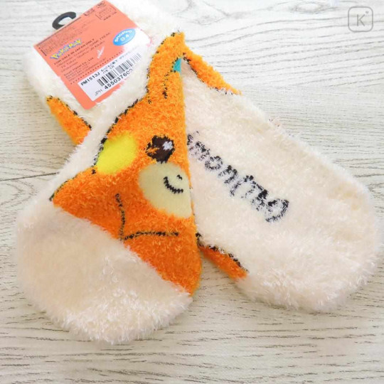 Japan Pokemon Fluffy Socks - Pawmi / Beige - 2