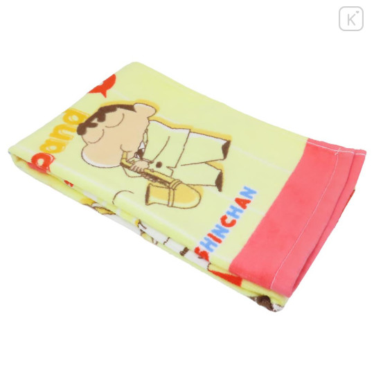 Japan Crayon Shin-chan Face Towel - Shinnosuke Nohara & Shiro / Light Yellow - 3