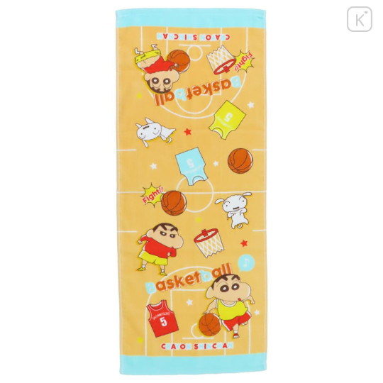 Japan Crayon Shin-chan Face Towel - Shinnosuke Nohara & Shiro / Light Orange - 1