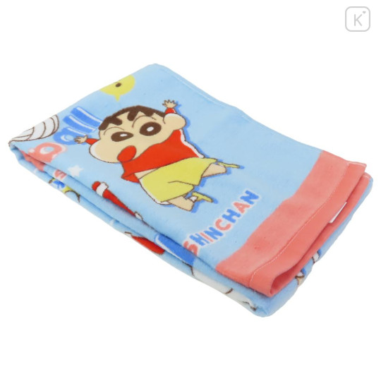 Japan Crayon Shin-chan Face Towel - Shinnosuke Nohara & Shiro / Sky Blue - 3