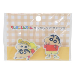 Japan Crayon Shin-chan Acrylic Clip Set - Shinnosuke Nohara / Sister Glitter