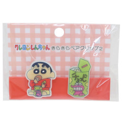 Japan Crayon Shin-chan Acrylic Clip Set - Shinnosuke Nohara / Choco Glitter