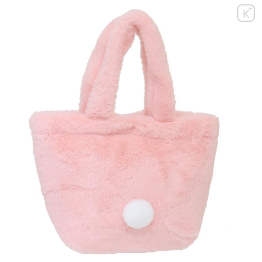 Japan Sanrio Fluffy Fur Handbag - My Melody / Heart Eyes - 2