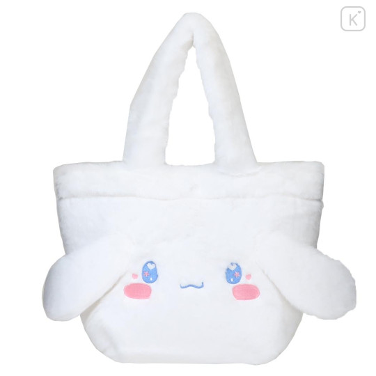 Japan Sanrio Fluffy Fur Handbag - Cinnamoroll / Heart Eyes - 1