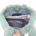 Japan Sanrio Fluffy Fur Handbag - Hangyodon / Heart Eyes - 3