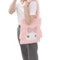 Japan Sanrio Fluffy Fur Tote Bag - My Melody / Heart Eyes - 4