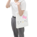 Japan Sanrio Fluffy Fur Tote Bag - Hello Kitty / Heart Eyes - 4