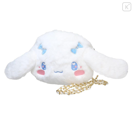 Japan Sanrio Face Pochette Shoulder Bag - Cinnamoroll / Fluffy Heart Eyes - 1