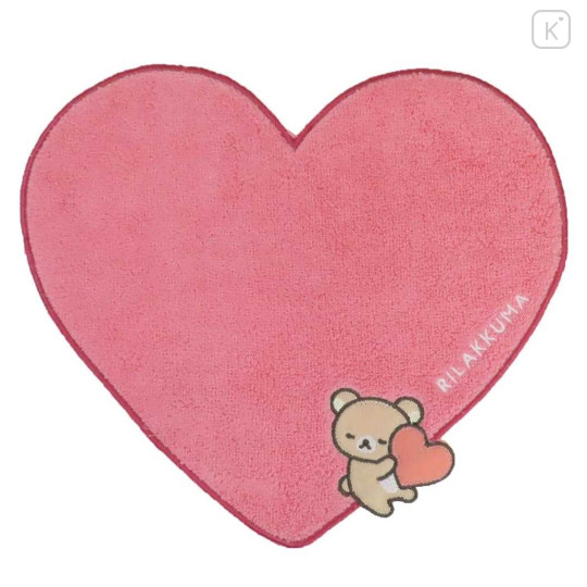 Japan San-X Mini Towel - Rilakkuma / Hug Heart - 1