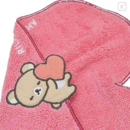 Japan San-X Mini Towel - Rilakkuma / Hug Heart - 2