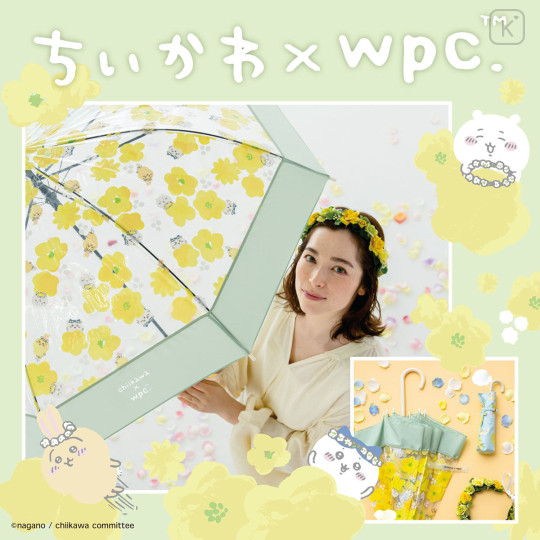 Japan Chiikawa Wpc. Mini Folding Parasol - Flower Crown - 2