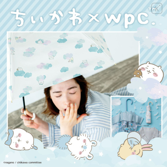 Japan Chiikawa Wpc. Mini Folding Parasol - Sleepy - 2