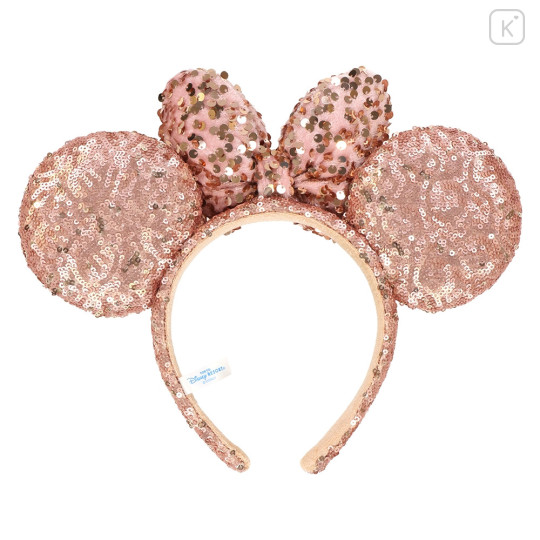 Japan Tokyo Disney Resort Glitter Headband - Minnie Mouse / Sequin Rose Gold - 2