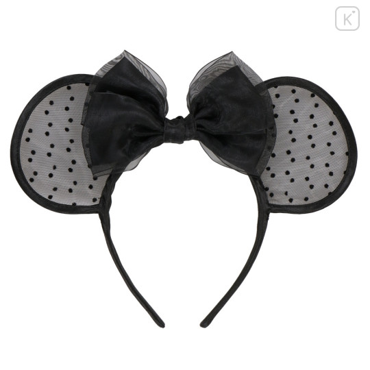 Japan Tokyo Disney Resort Glitter Headband - Minnie Mouse / Black See-Through - 1