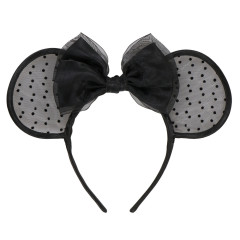 Japan Tokyo Disney Resort Glitter Headband - Minnie Mouse / Black See-Through