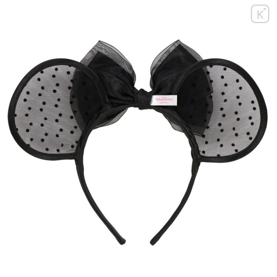 Japan Tokyo Disney Resort Glitter Headband - Minnie Mouse / Black See-Through - 2