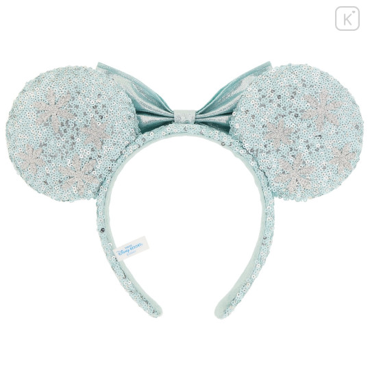 Japan Tokyo Disney Resort Glitter Headband - Minnie Mouse / Sequin Pale Blue Green - 2