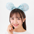 Japan Tokyo Disney Resort Glitter Headband - Minnie Mouse / Sequin Pale Blue Green - 4