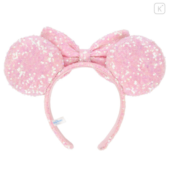 Japan Tokyo Disney Resort Glitter Headband - Minnie Mouse / Sequin Pale Pink - 2